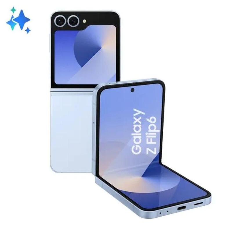 GALAXY Zflip6 ブルー 256GB Smartphone Samsung Galaxy Z Flip 6 5G Tela 6.7 Camera Dupla 12GB